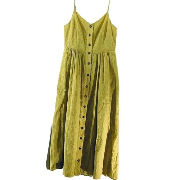 ModCloth‎ Quite Clearly Charismatic Yellow Bottom Front Midi Dress Size Small - Picture 2 of 8